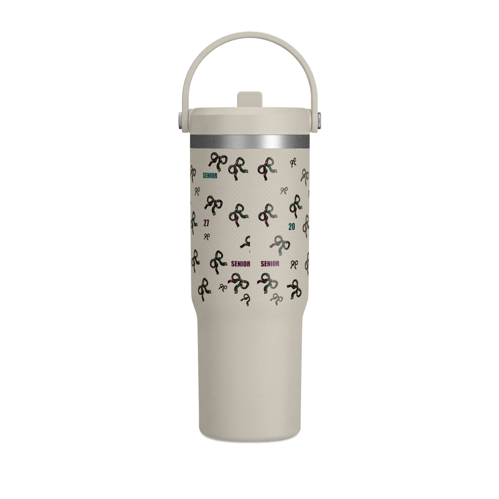 Polka Dot Bow Nomad Tumbler — Grad Collection