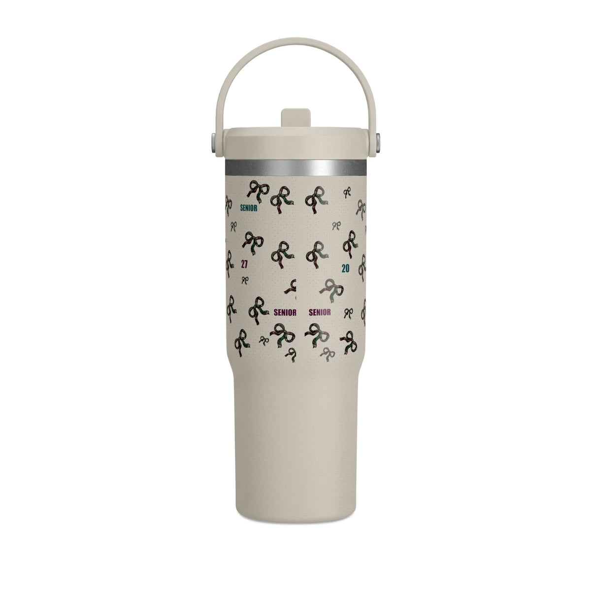 Polka Dot Bow Nomad Tumbler — Grad Collection