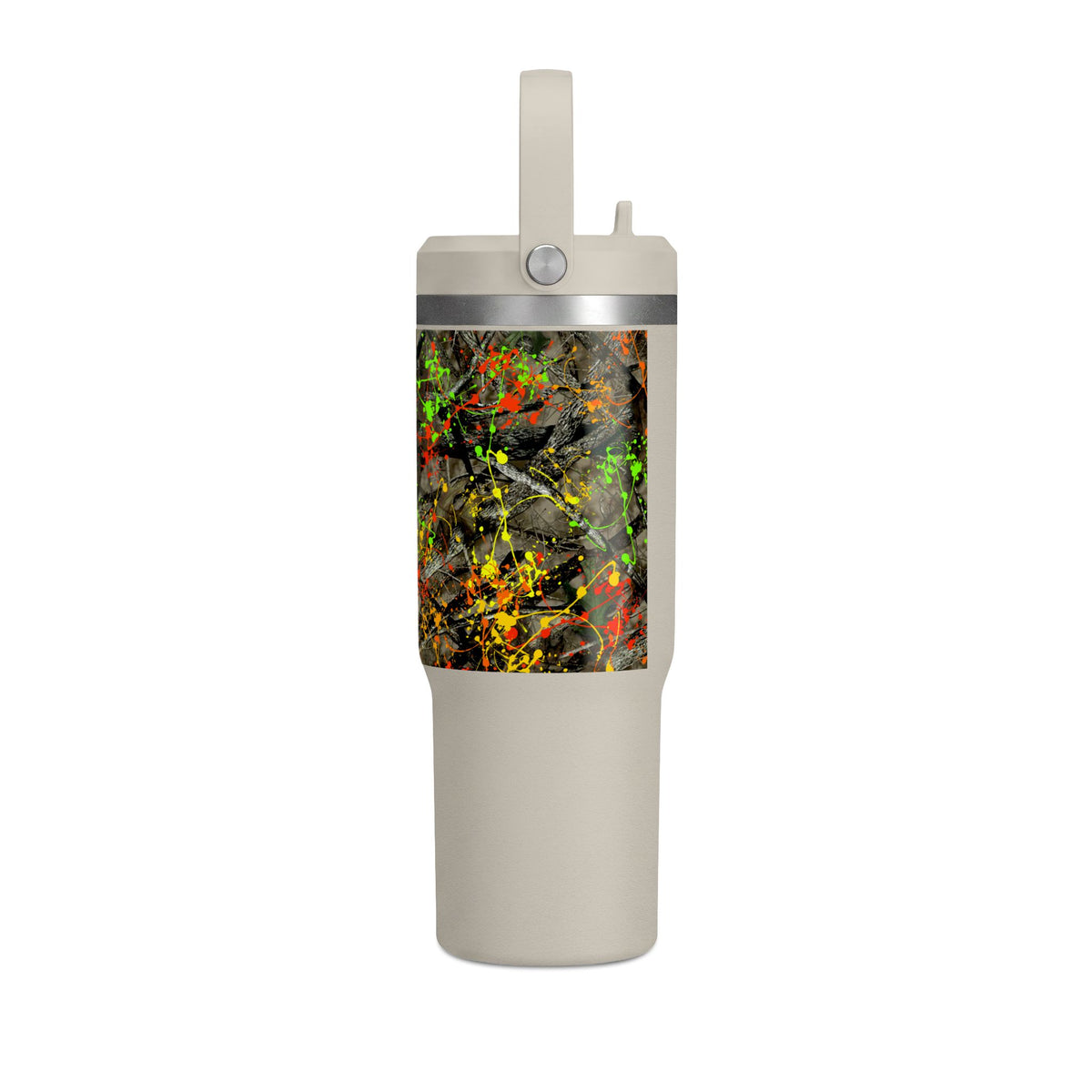 Camouflage Paint Splatter Nomad Tumbler 32oz | Grad Collection