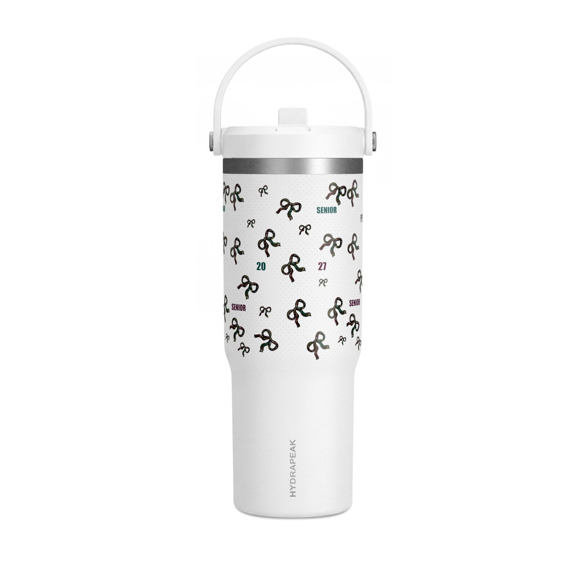 Polka Dot Bow Nomad Tumbler — Grad Collection