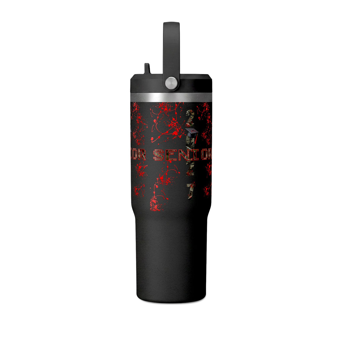 Camo/Red Splatter Camo Nomad Tumbler 32oz | Grad Collection