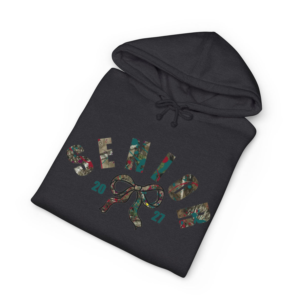 Senior 2027 Camo Bow Hoodie — Grad Collection