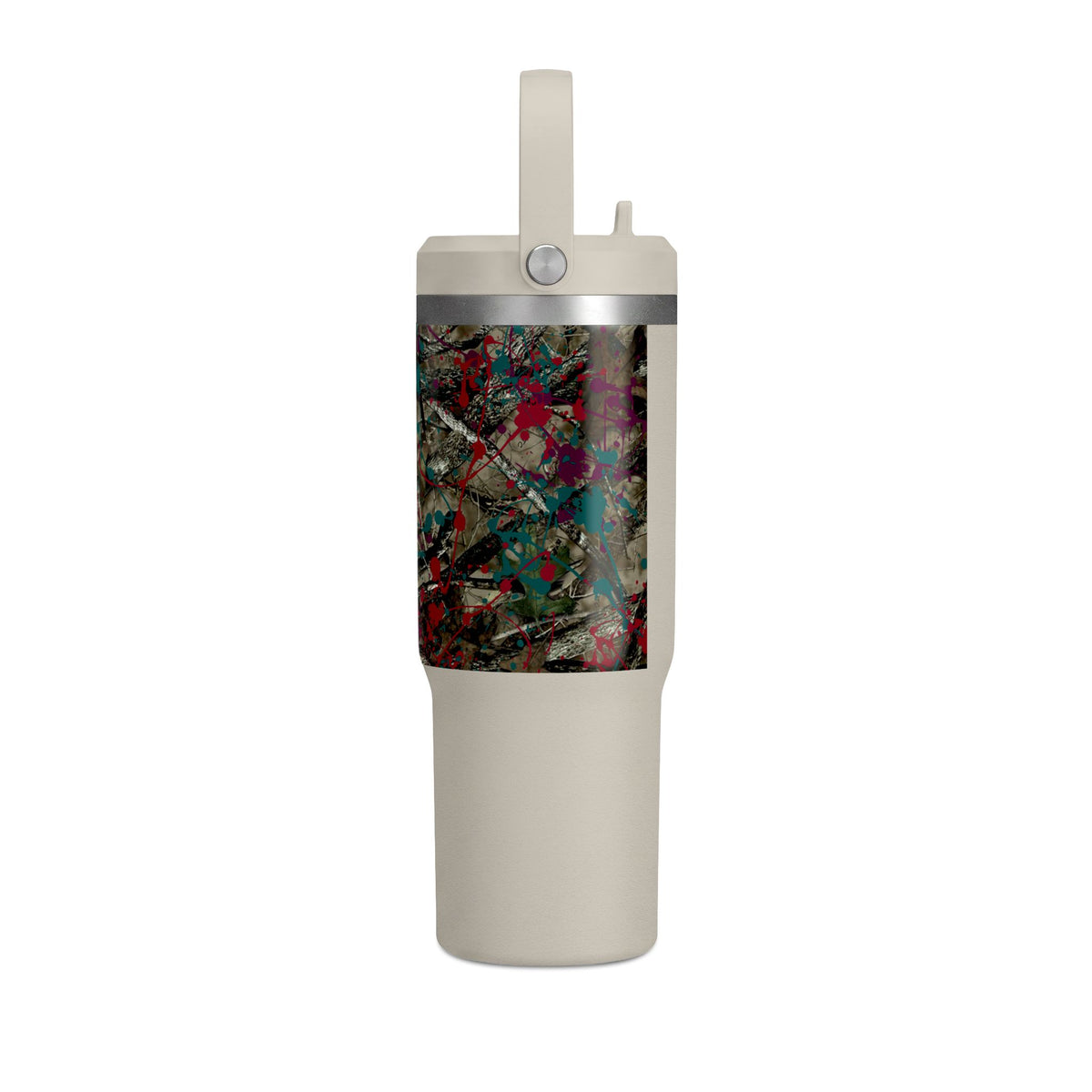Camouflage Paint Splatter Tumbler 32oz | Grad Collection