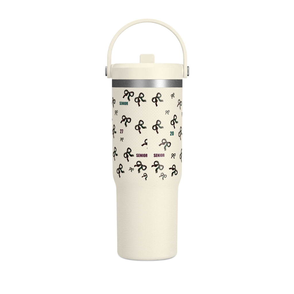 Polka Dot Bow Nomad Tumbler — Grad Collection