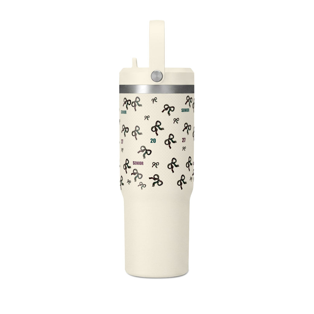 Polka Dot Bow Nomad Tumbler — Grad Collection