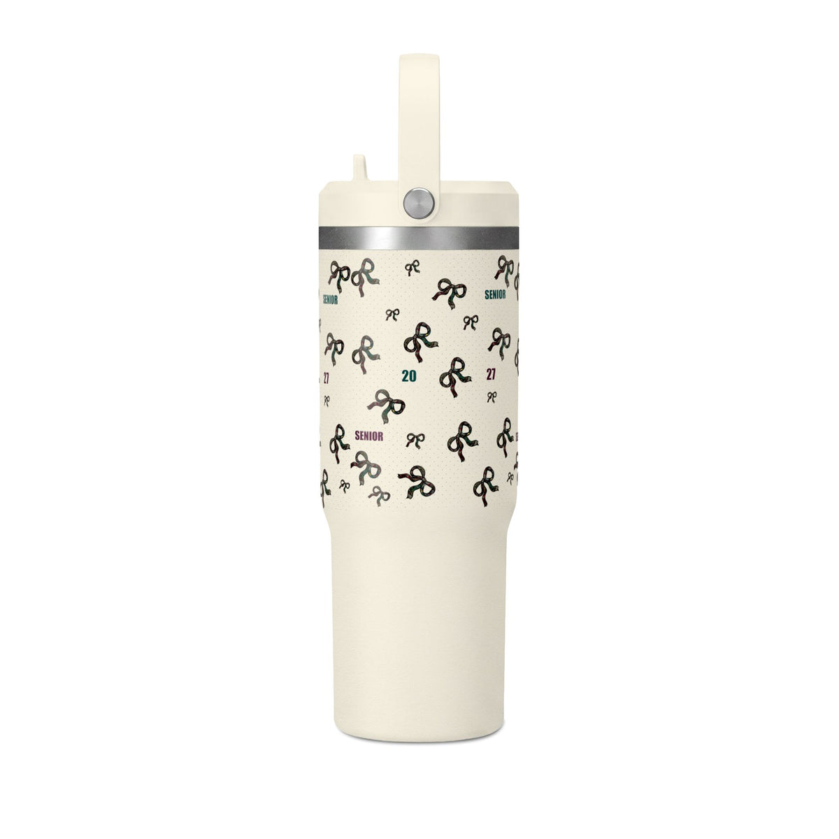 Polka Dot Bow Nomad Tumbler — Grad Collection
