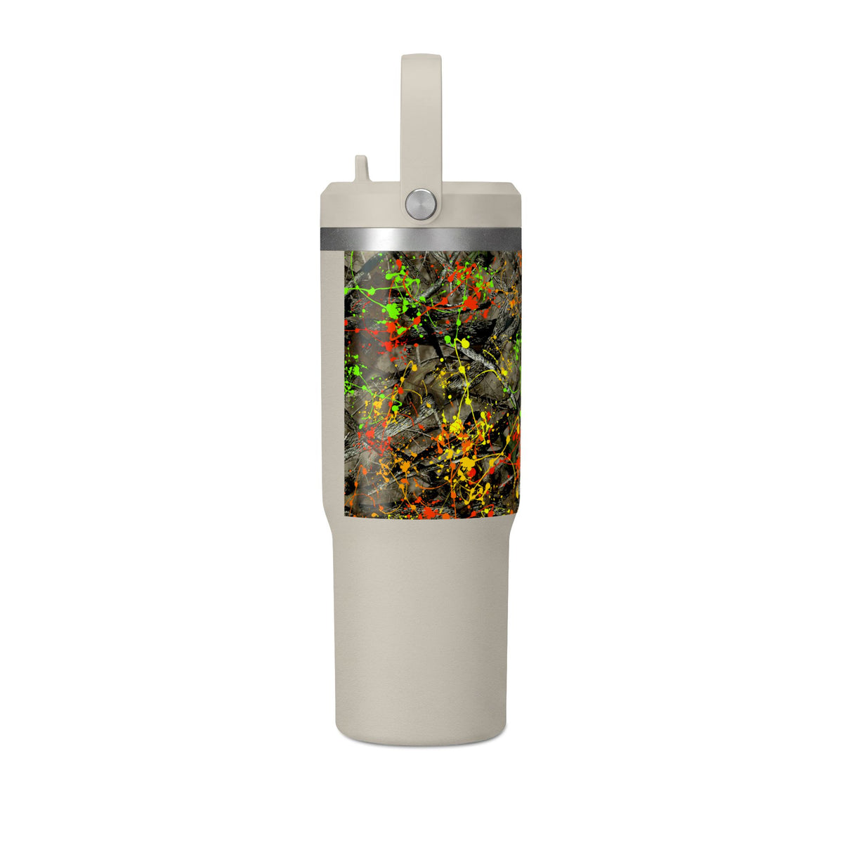 Camouflage Paint Splatter Nomad Tumbler 32oz | Grad Collection