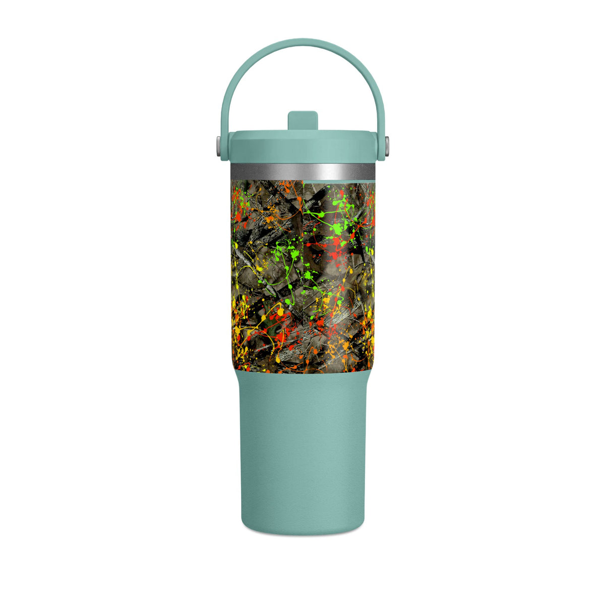 Camouflage Paint Splatter Nomad Tumbler 32oz | Grad Collection