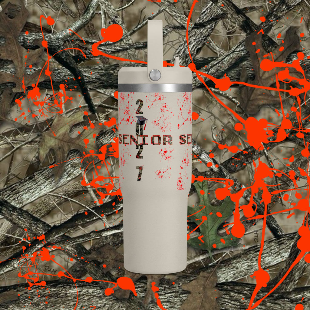 Camo/Red Splatter Camo Nomad Tumbler 32oz | Grad Collection