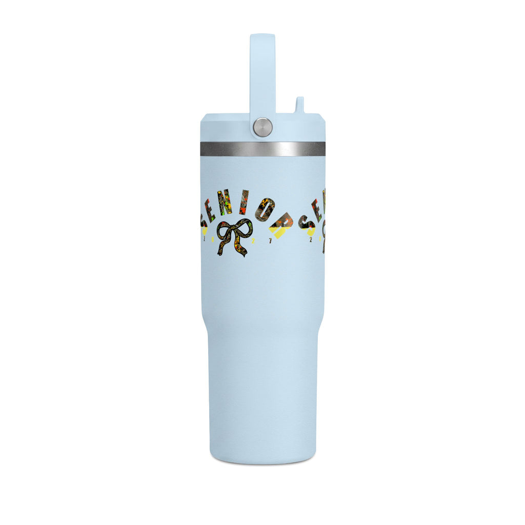 Camo/Yellow Polka Dot Bow Nomad Tumbler — Grad Collection