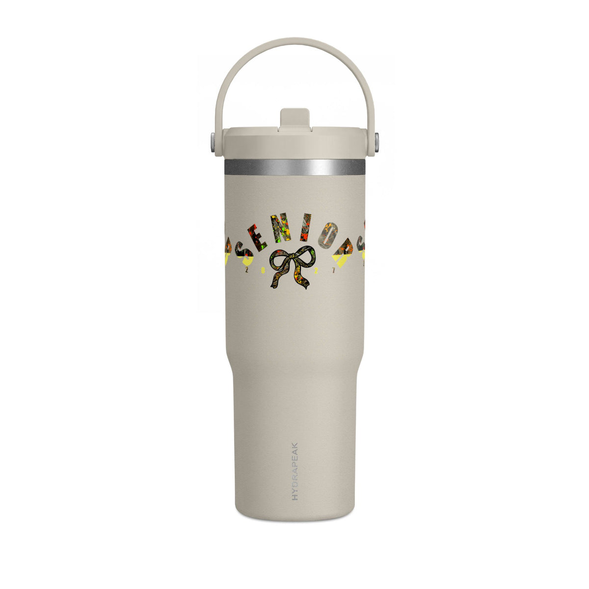 Camo/Yellow Polka Dot Bow Nomad Tumbler — Grad Collection