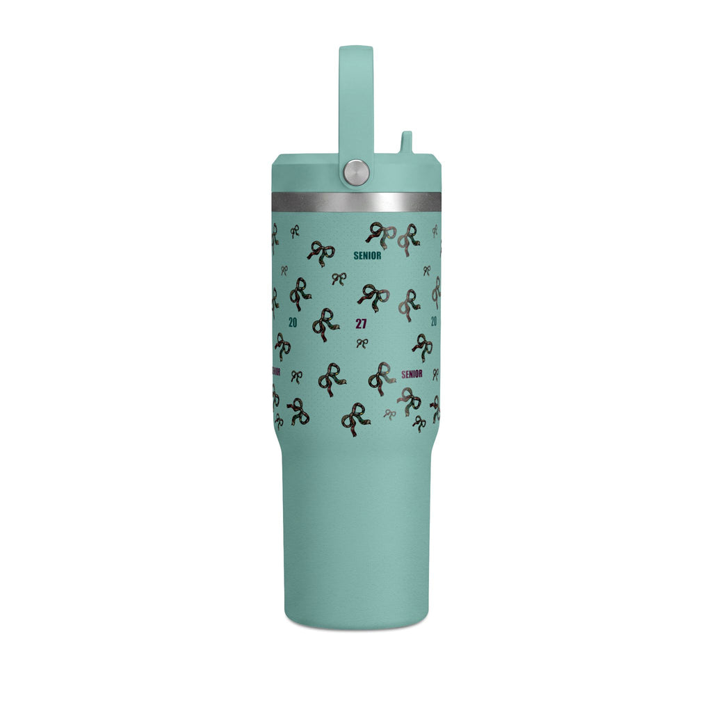 Polka Dot Bow Nomad Tumbler — Grad Collection