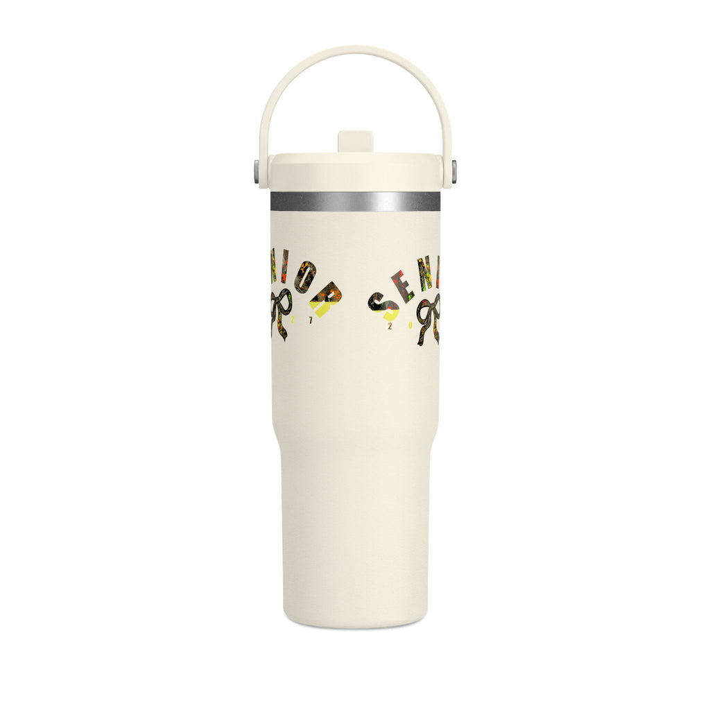 Camo/Yellow Polka Dot Bow Nomad Tumbler — Grad Collection
