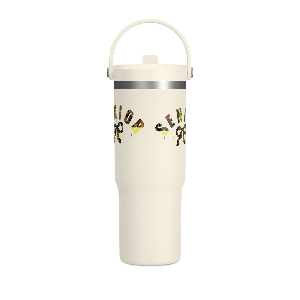 Camo/Yellow Polka Dot Bow Nomad Tumbler — Grad Collection
