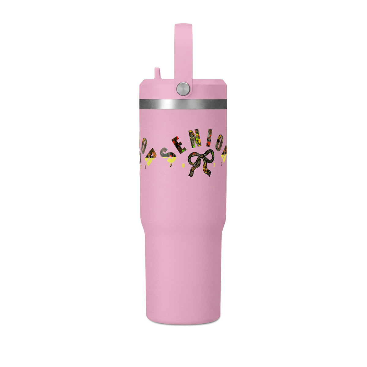 Camo/Yellow Polka Dot Bow Nomad Tumbler — Grad Collection
