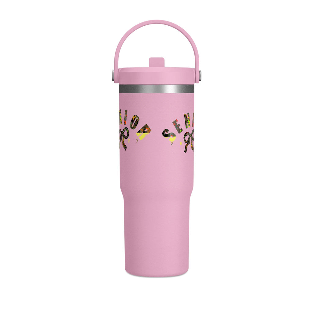 Camo/Yellow Polka Dot Bow Nomad Tumbler — Grad Collection