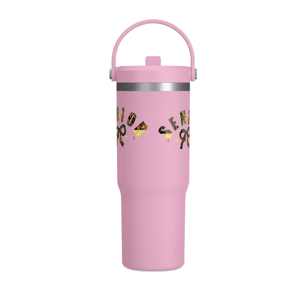 Camo/Yellow Polka Dot Bow Nomad Tumbler — Grad Collection