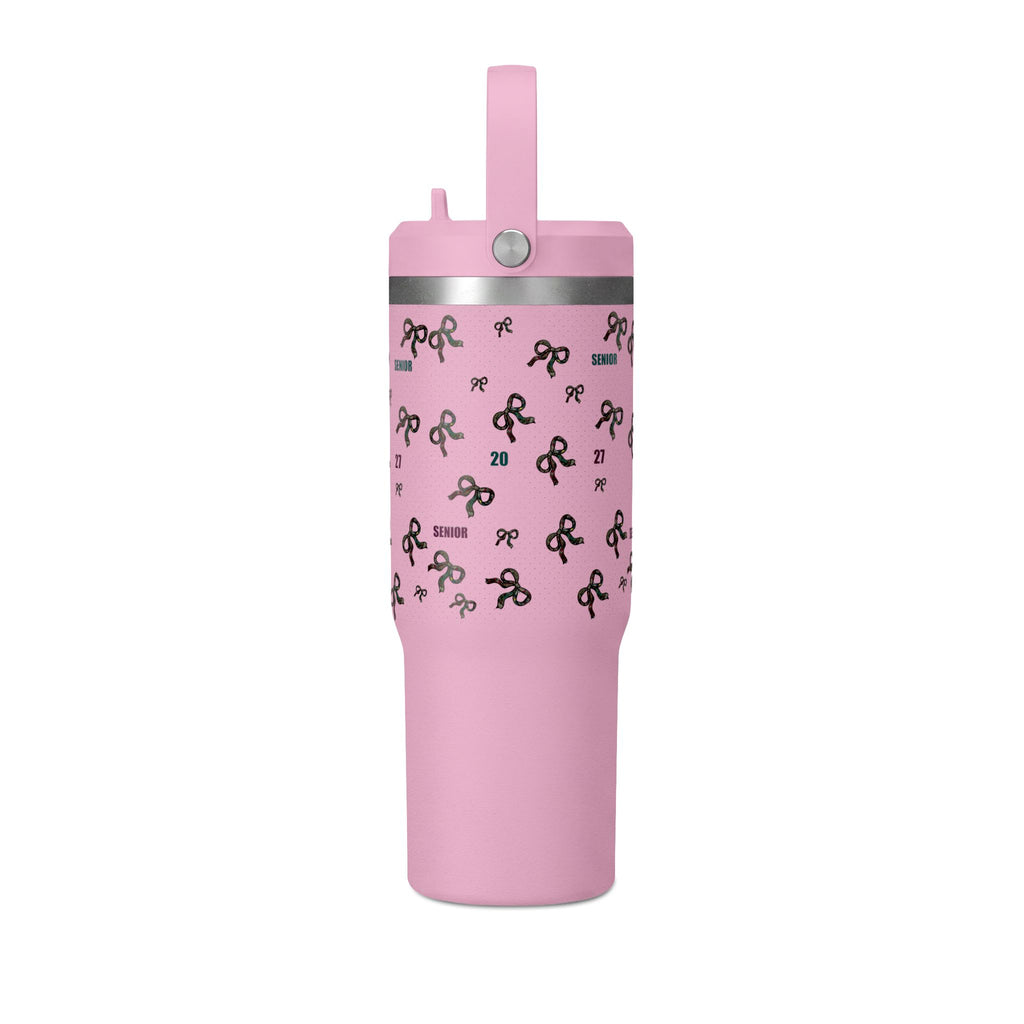 Polka Dot Bow Nomad Tumbler — Grad Collection