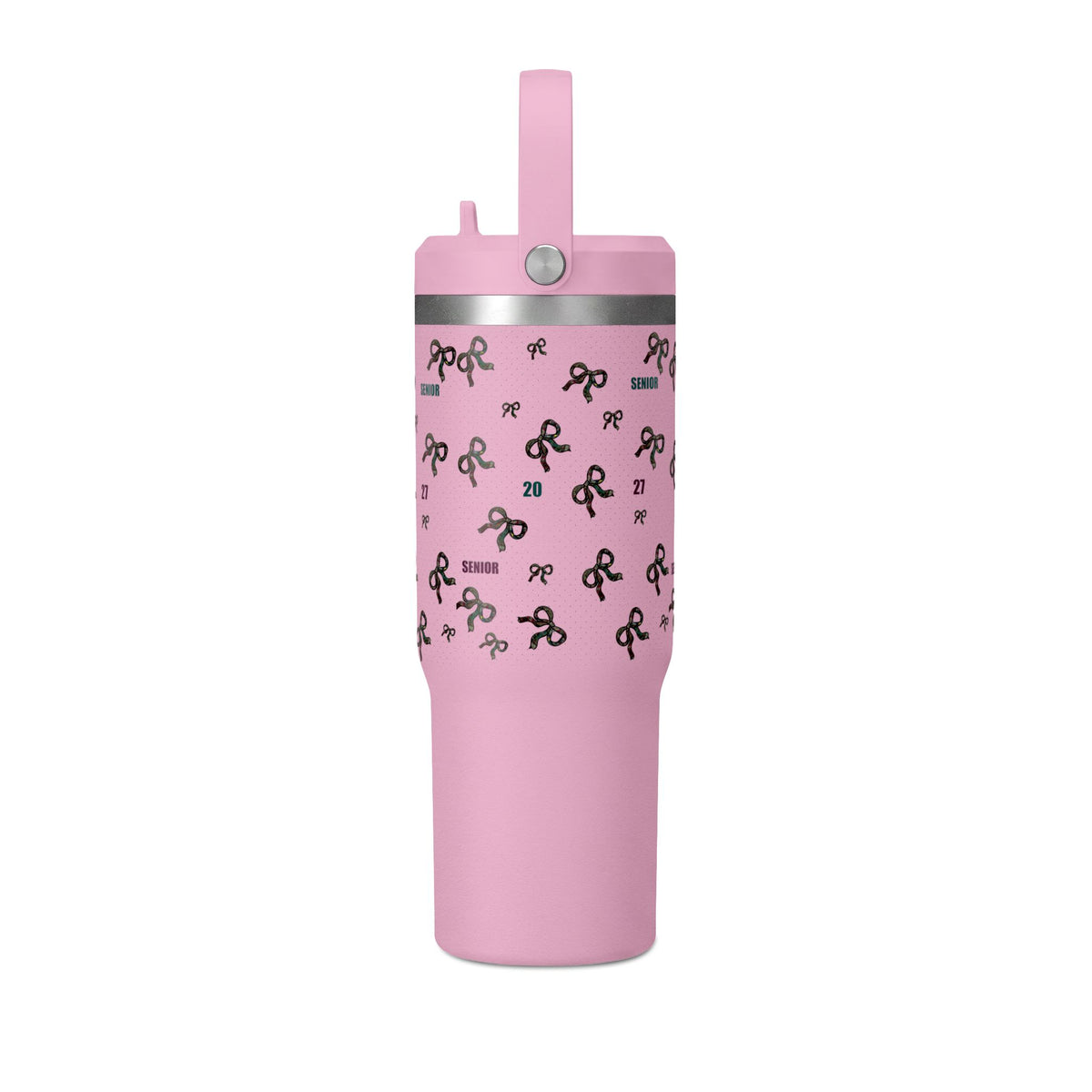 Polka Dot Bow Nomad Tumbler — Grad Collection