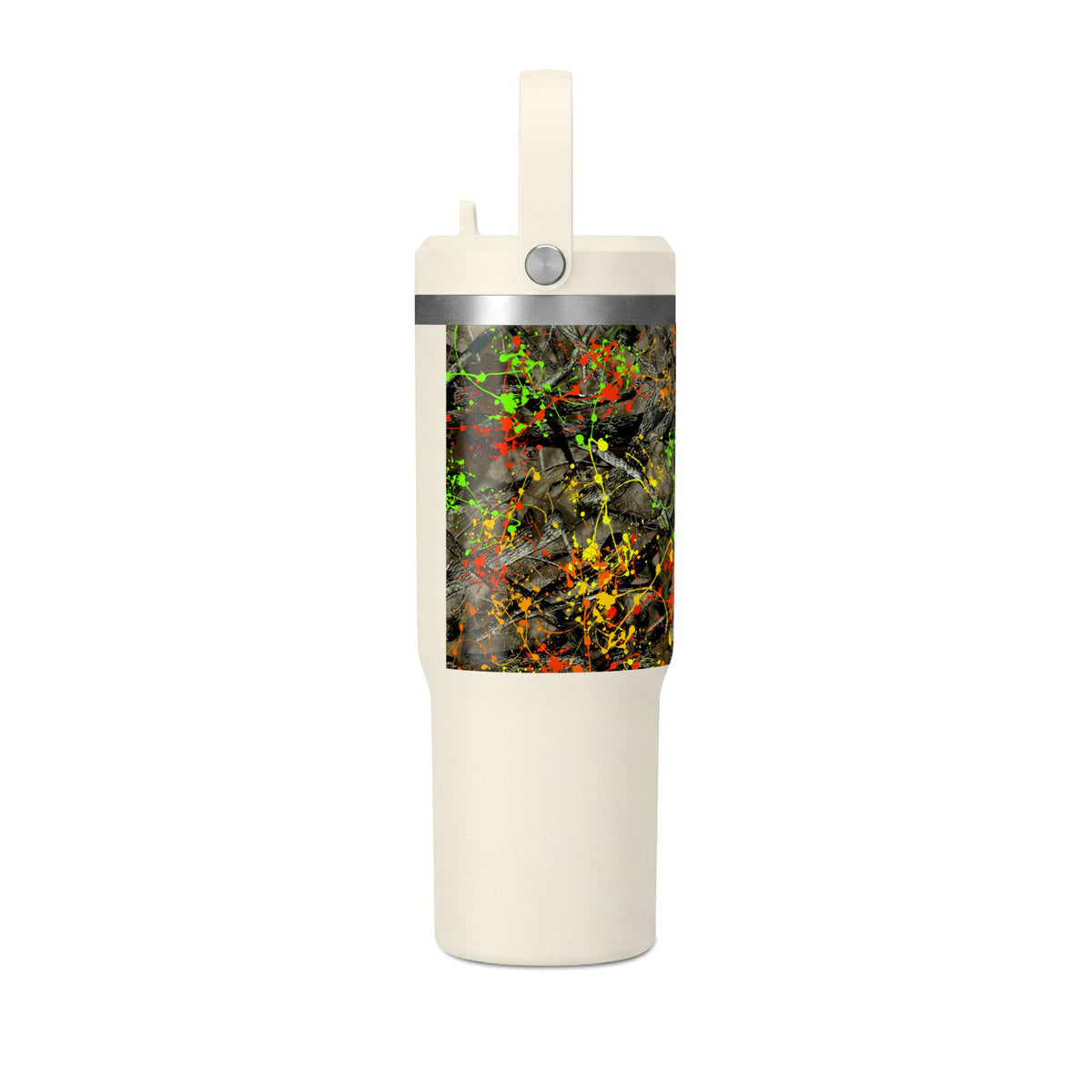 Camouflage Paint Splatter Nomad Tumbler 32oz | Grad Collection