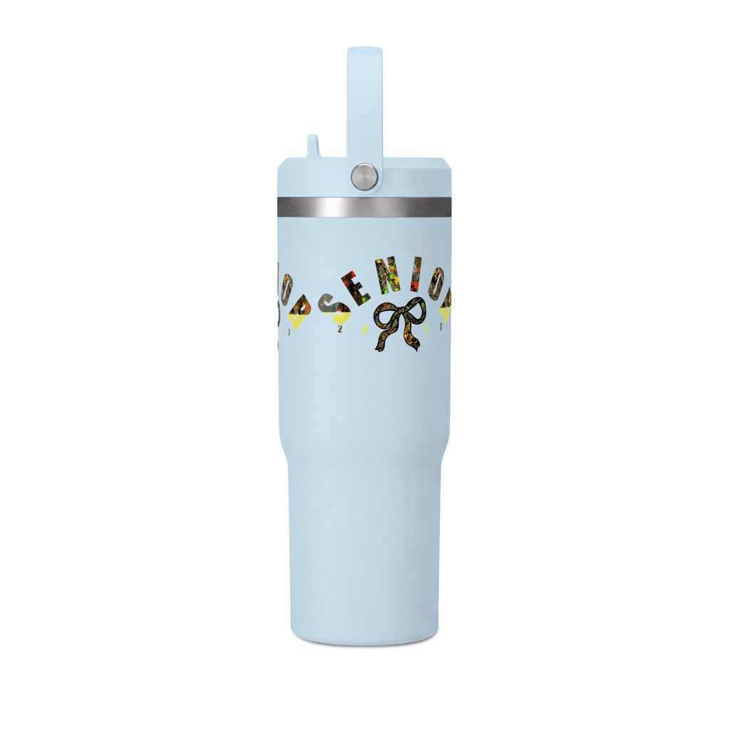 Camo/Yellow Polka Dot Bow Nomad Tumbler — Grad Collection