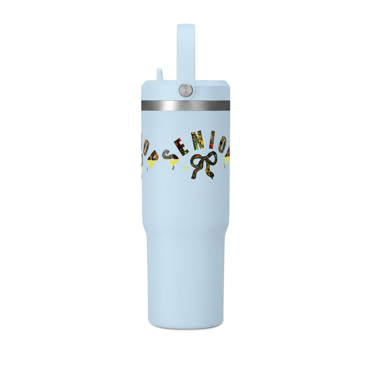 Camo/Yellow Polka Dot Bow Nomad Tumbler — Grad Collection