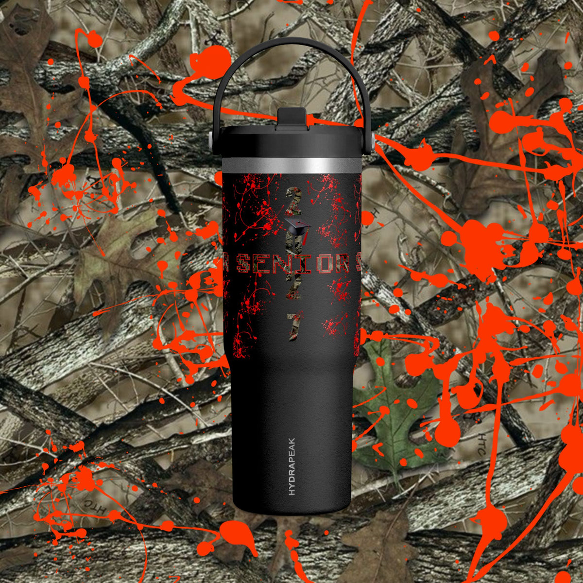 Camo/Red Splatter Camo Nomad Tumbler 32oz | Grad Collection