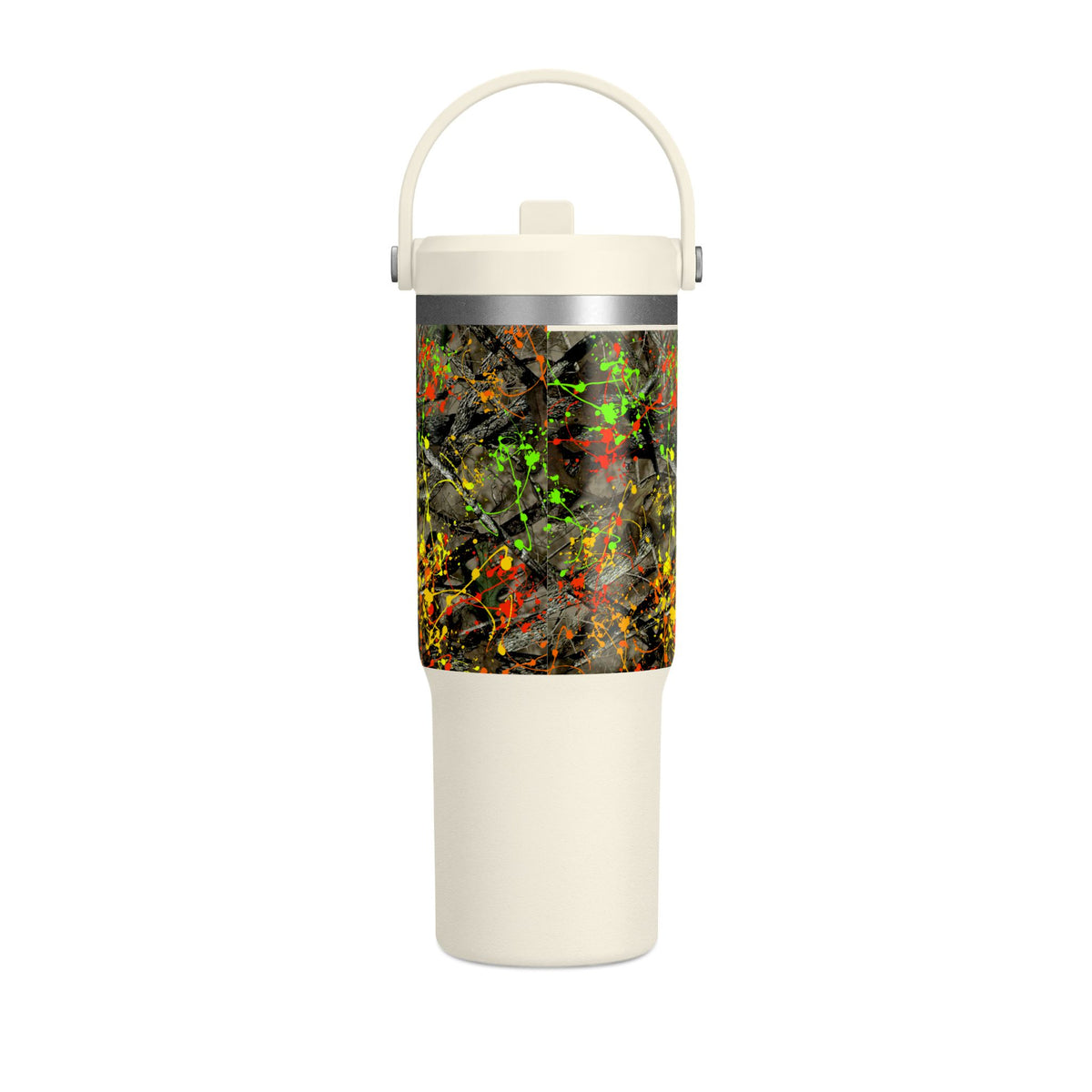 Camouflage Paint Splatter Nomad Tumbler 32oz | Grad Collection