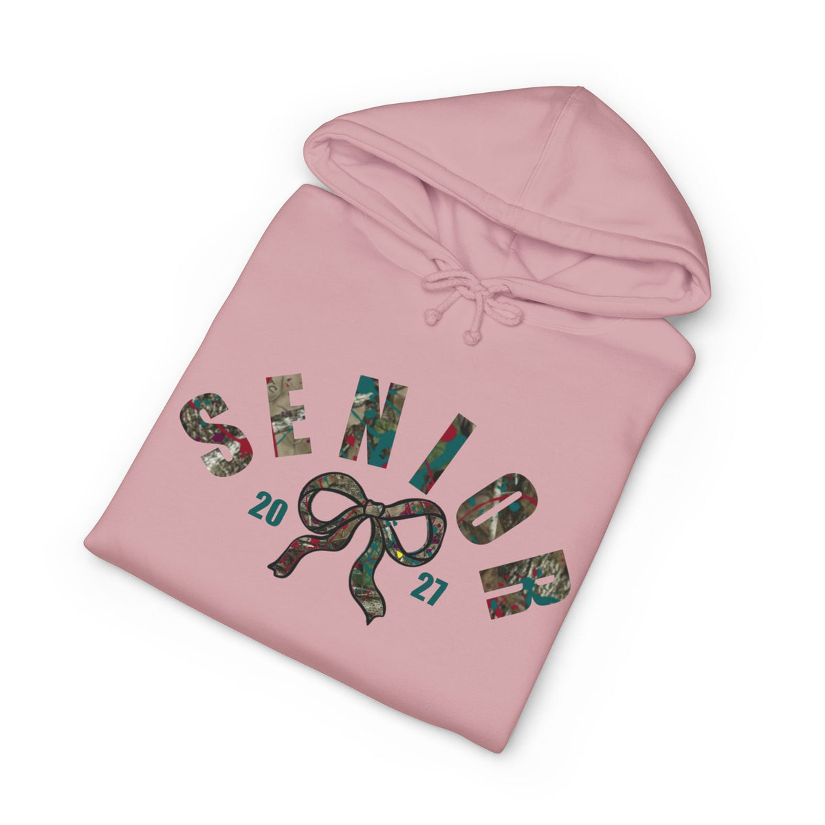 Senior 2027 Camo Bow Hoodie — Grad Collection