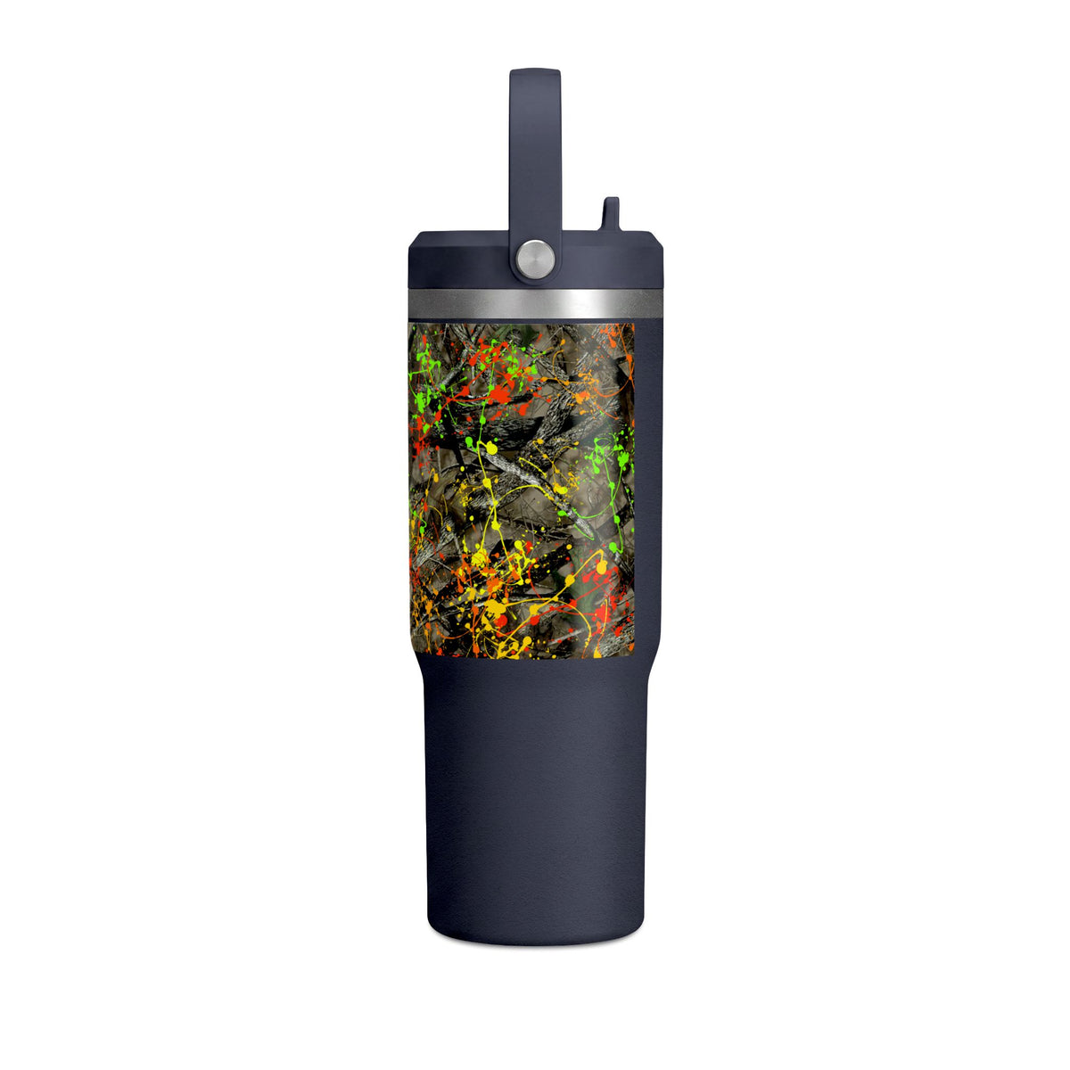 Camouflage Paint Splatter Nomad Tumbler 32oz | Grad Collection