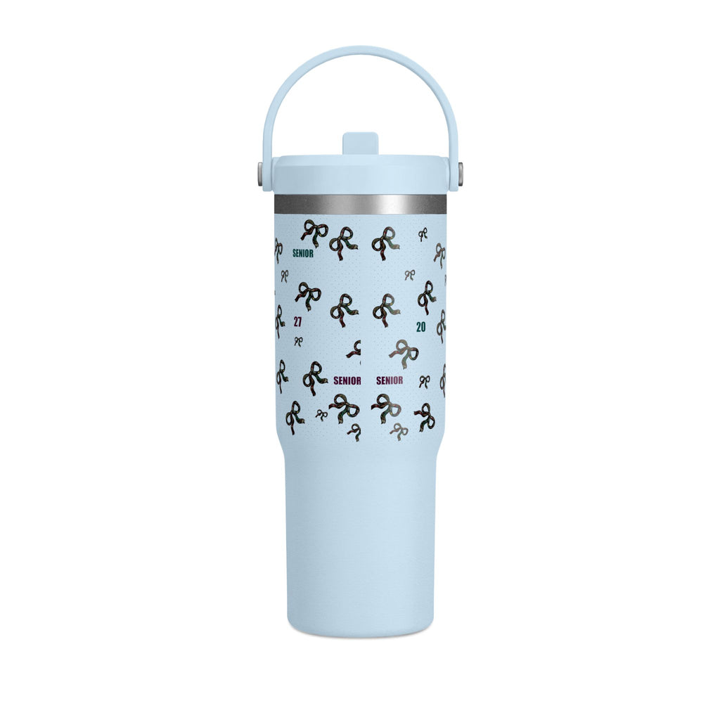 Polka Dot Bow Nomad Tumbler — Grad Collection