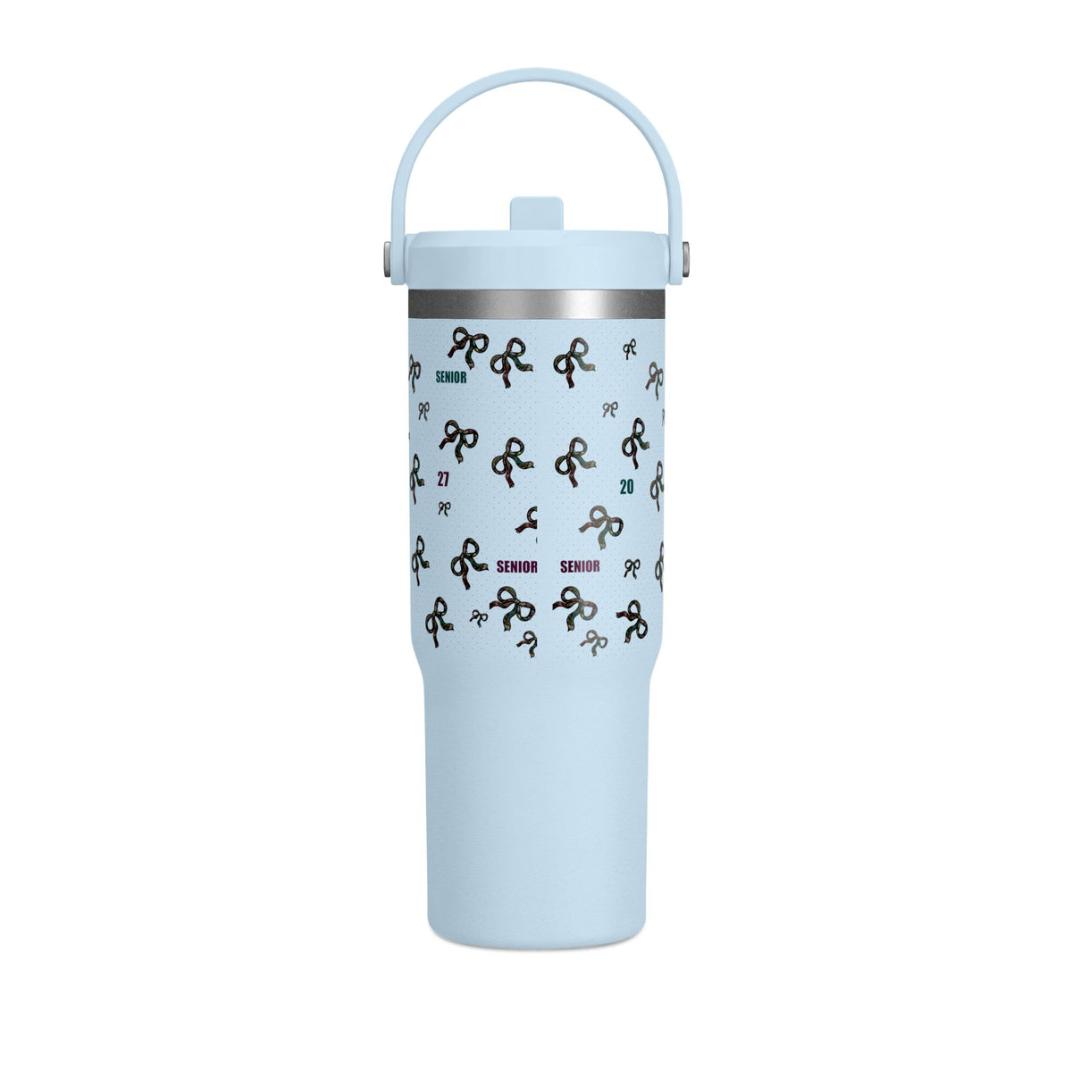 Polka Dot Bow Nomad Tumbler — Grad Collection